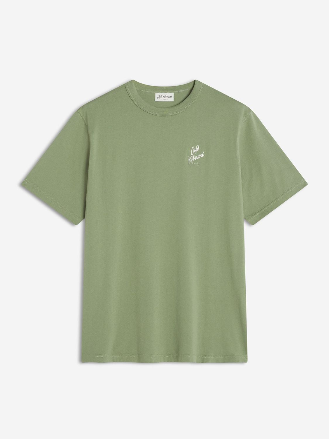 Maison Kitsune Cafe Kitsune Relax T-shirt Dark Khaki
