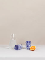 Stories Of Italy Ivory and Blue Tumblers Set Of Two