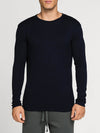 Cashmere Blend Crew Neck Knitted Sweater Navy Blue | B