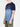 Crew Neck Acid Wash Dip Dye T-shirt Navy Blue | C