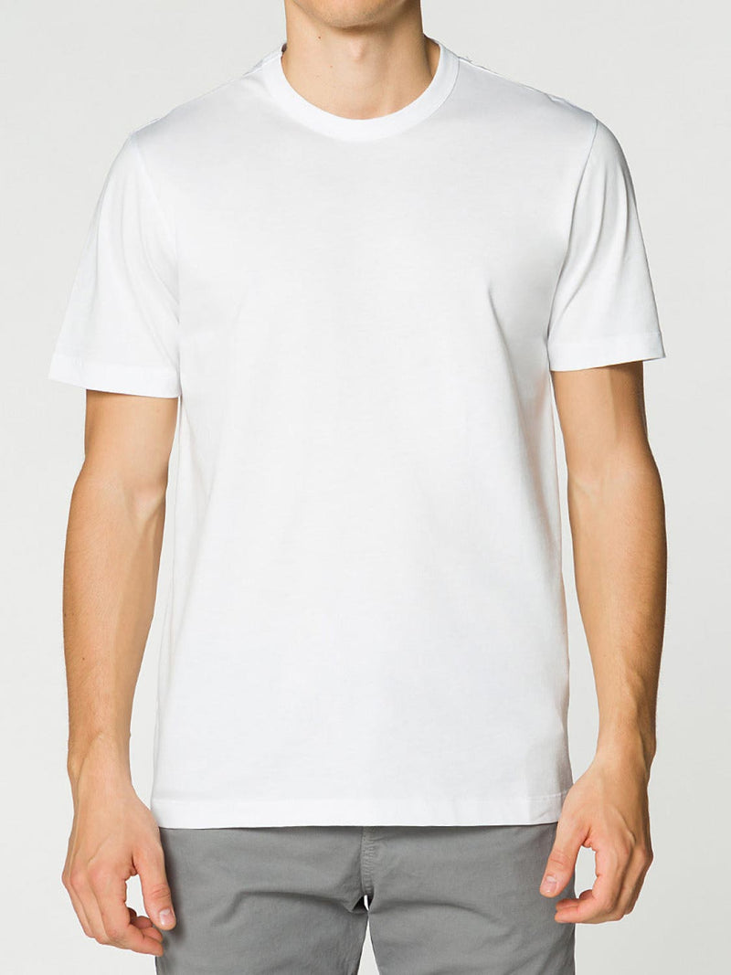 Crew Neck Tailor-Fit Supima Cotton T-shirt White | B