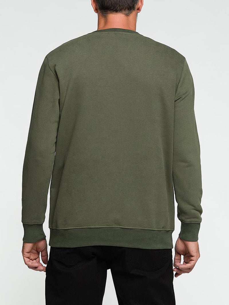 Khaki crew neck sweatshirt cheap