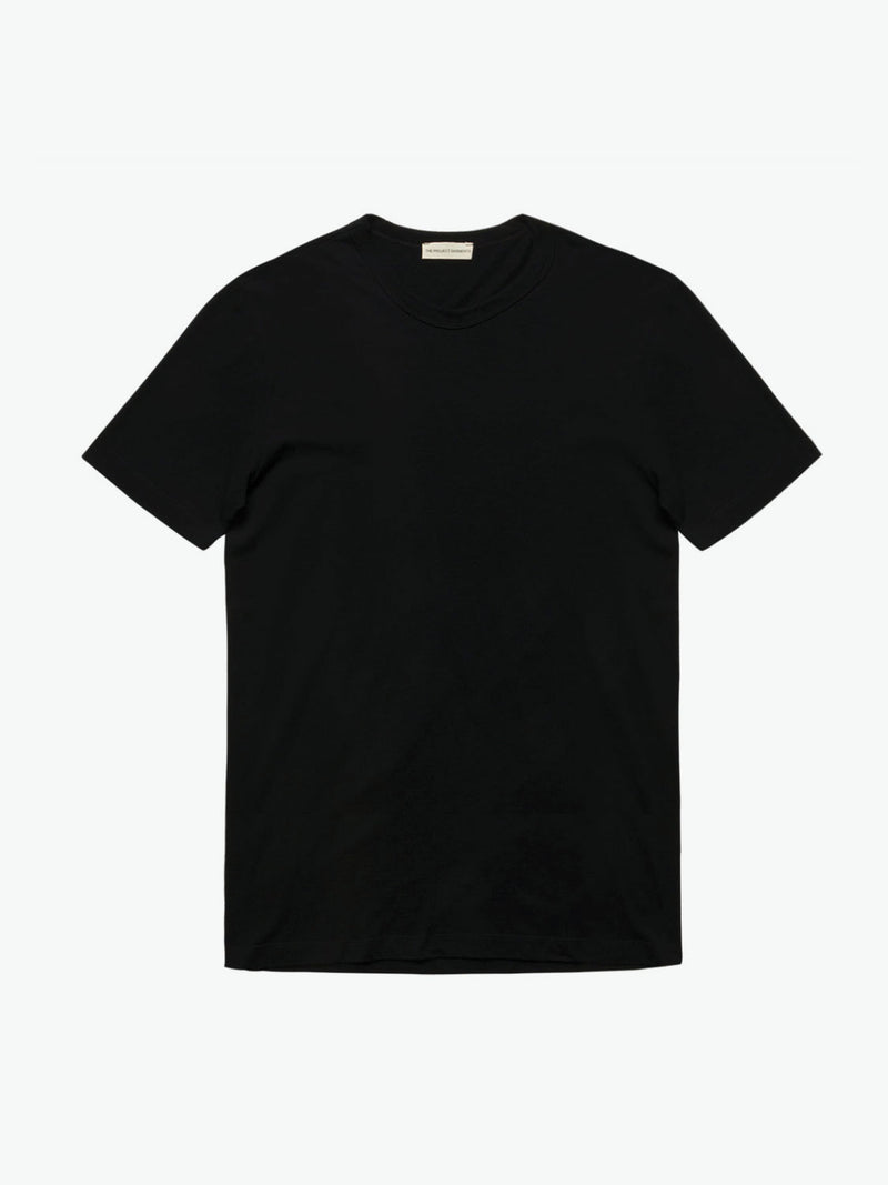 Crewneck Slim Fit Organic Cotton T-shirt Black