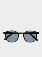 Cutler and Gross Round-Frame Black Acetate Sunglasses | F