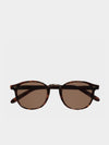 Cutler and Gross Round-Frame Dark Turtle Acetate Sunglasses | F