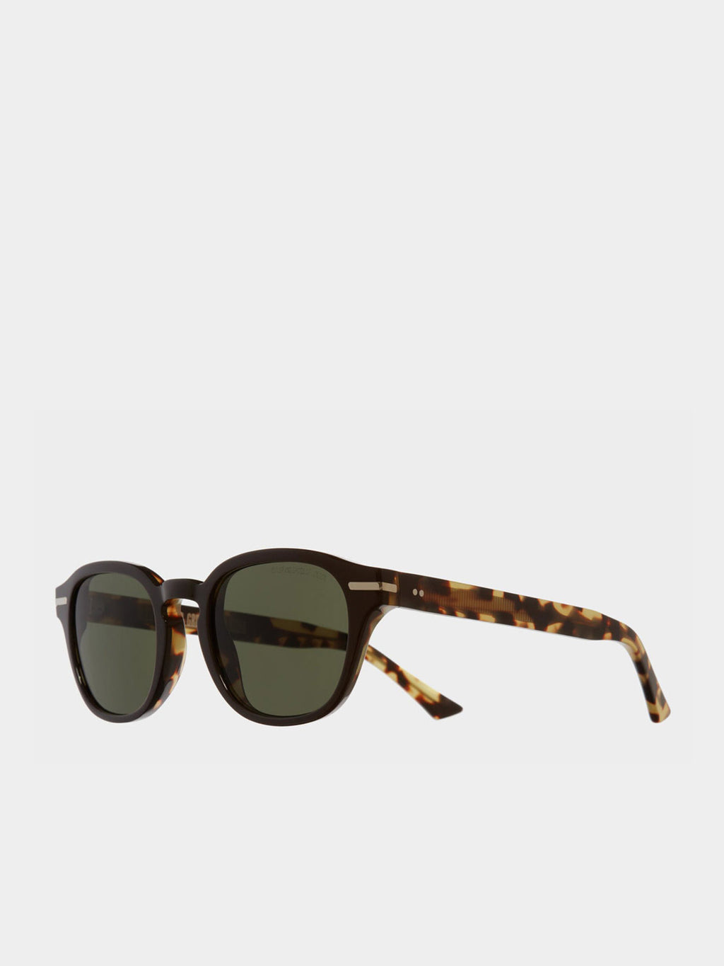 Cutler and Gross Round-Frame Black Taxi and Camo Acetate Sunglasses | B