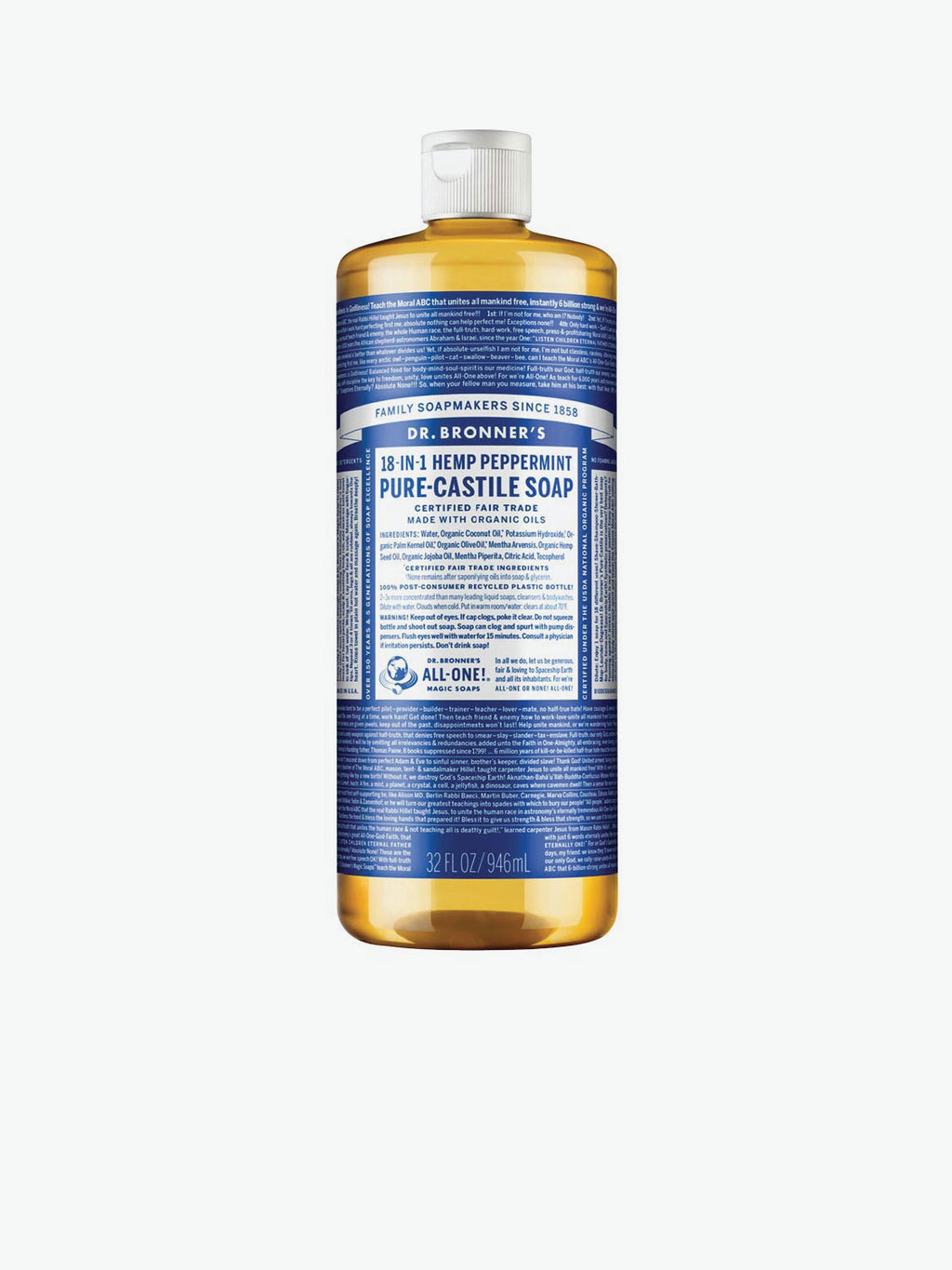 Dr. Bronner's Peppermint Pure-Castile Liquid Soap