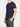 Organic Cotton Crew Neck Garment Dyed T-shirt Navy Blue | C