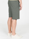 Distressed Lyocell Blend Jersey Shorts Army Green