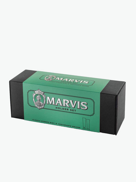 Marvis Classic Strong Mint Toothpaste and Tube Stand Set | A