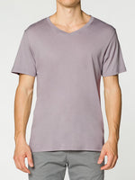 Modal Blend V-neck T-shirt Pastel Mauve | B