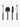 Normann Copenhagen Pebble Cheese Fork Black | B