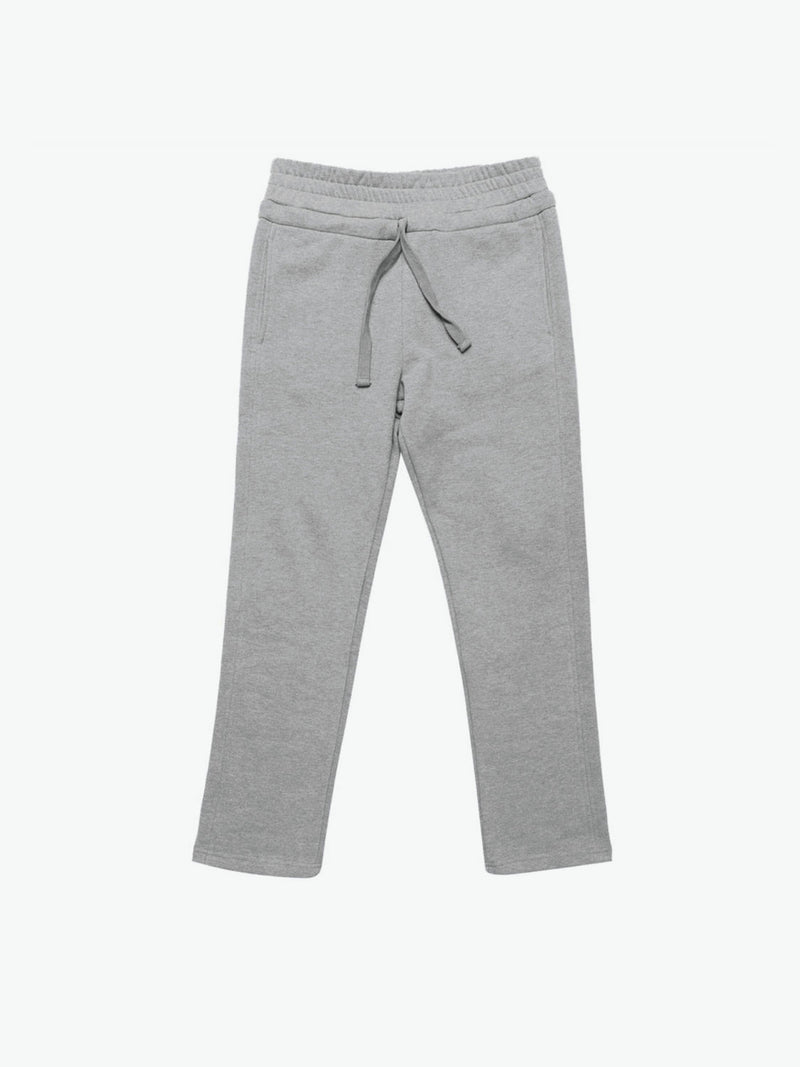 Regular Fit Organic Cotton Drawstring Sweatpants Melange Grey