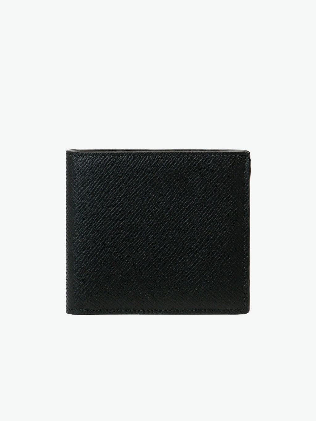 Smythson Panama Cross-Grain Leather Card Slot Wallet Black | A