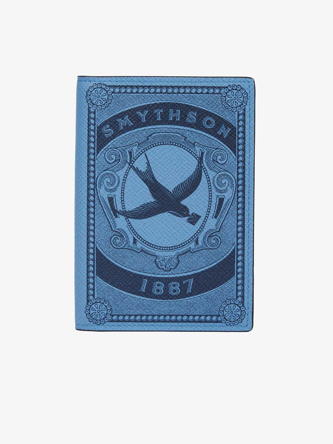 [新品未使用] SMYTHSON Panama Passport Cover Passport Cover in Panama in cerulean | Smythson