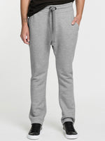 Tapered Loose-Fit Organic Cotton Sweatpants Melange Grey | B