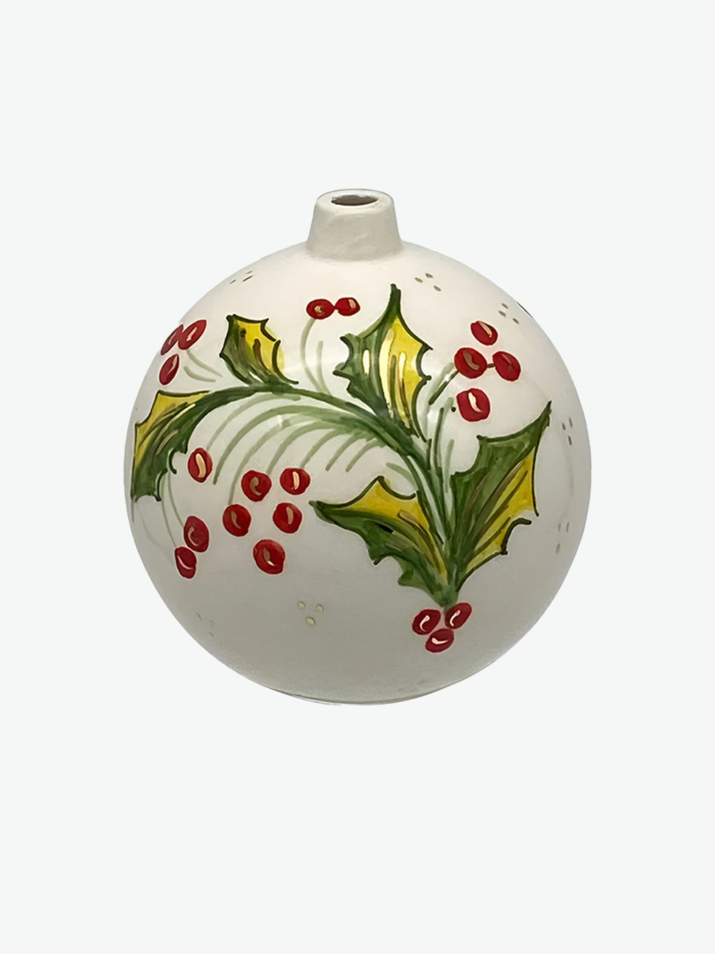 Les Ottomans Hand-Painted Christmas Ball Mistletoe Large