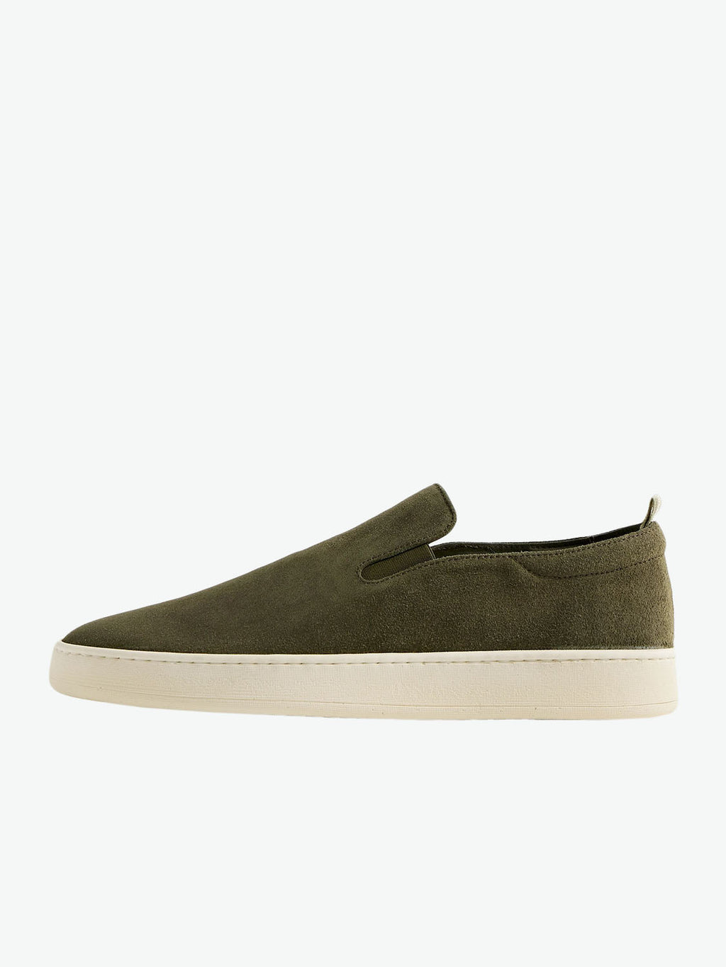 Officine Creative Once Suede Slip-on Sneakers Military