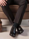 Pantherella Gadsbury Fil d'Ecosse Cotton Socks Dark Grey | The Project Garments - B