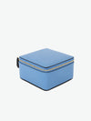 Smythson Large Square Trinket Case in Panama Nile Blue