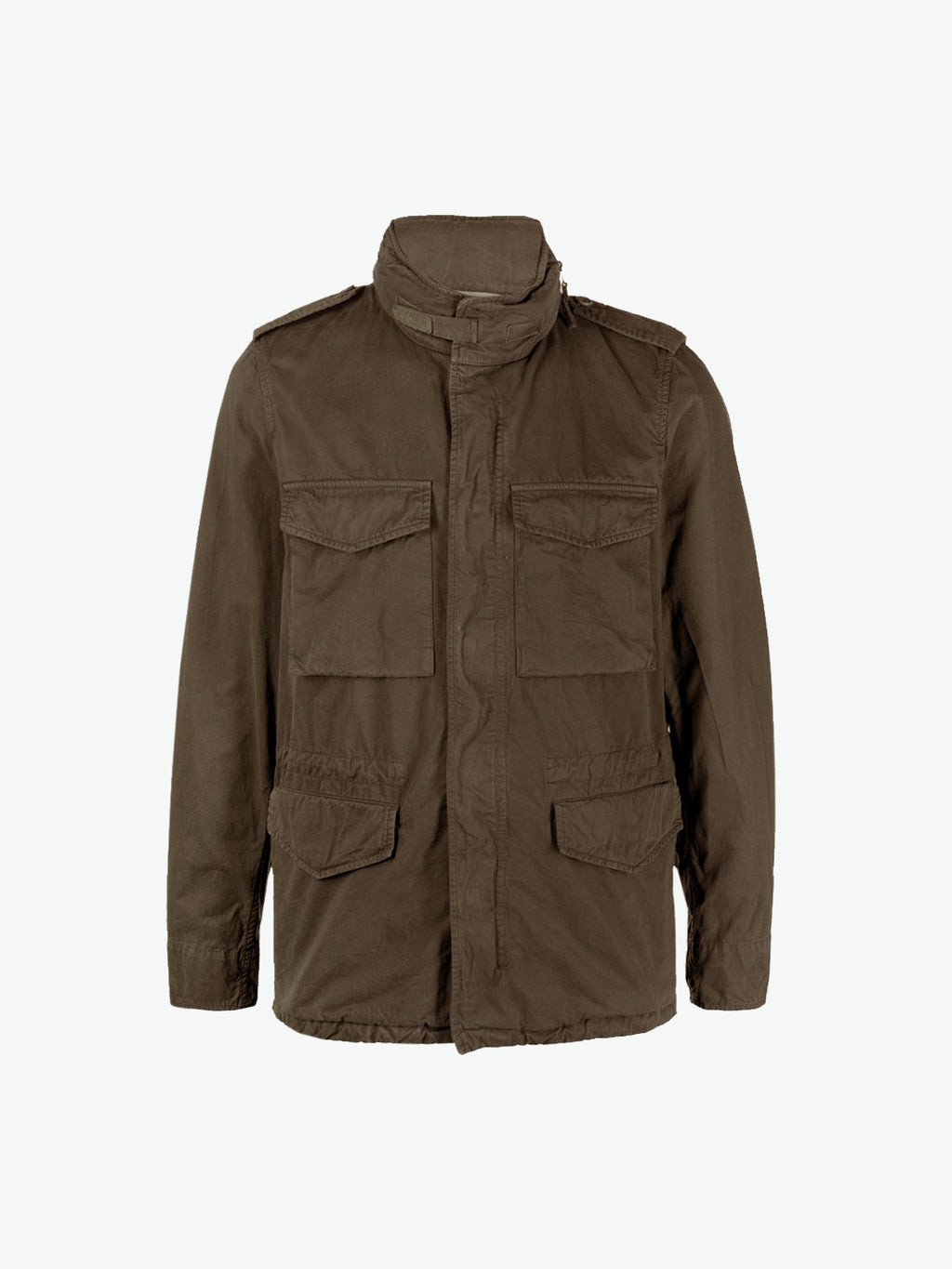 Aspesi Cotton Gabardine Vento Mini Field Jacket Khaki