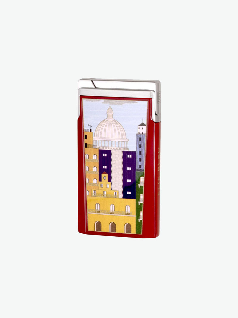 Elie Bleu J15 Casa Cubana Capitol Red Pocket Lighter Lacquer