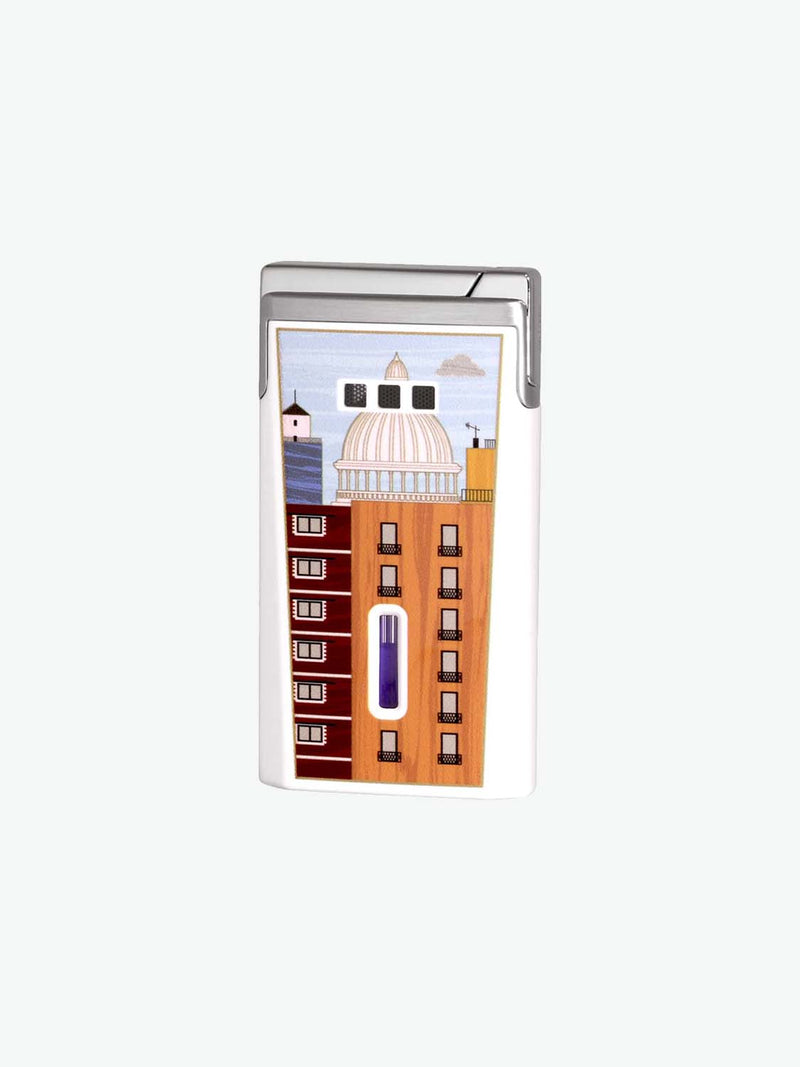 Elie Bleu Casa Cubana Capitol White Lacquer Lighter