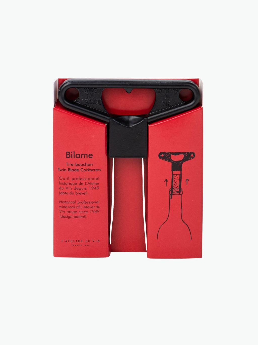 L' Atelier Du Vin Bilame Black Metal Corkscrew