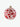 Les Ottomans Hand-Painted Christmas Ball Red Large