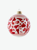 Les Ottomans Hand-Painted Christmas Ball Red Large
