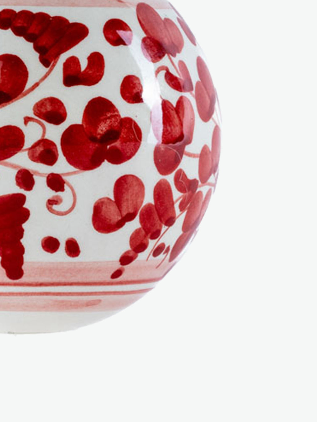 Les Ottomans Hand-Painted Christmas Bauble Red Small
