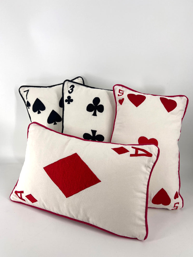 Les Ottomans Ace Hand-Embroidered Cushion