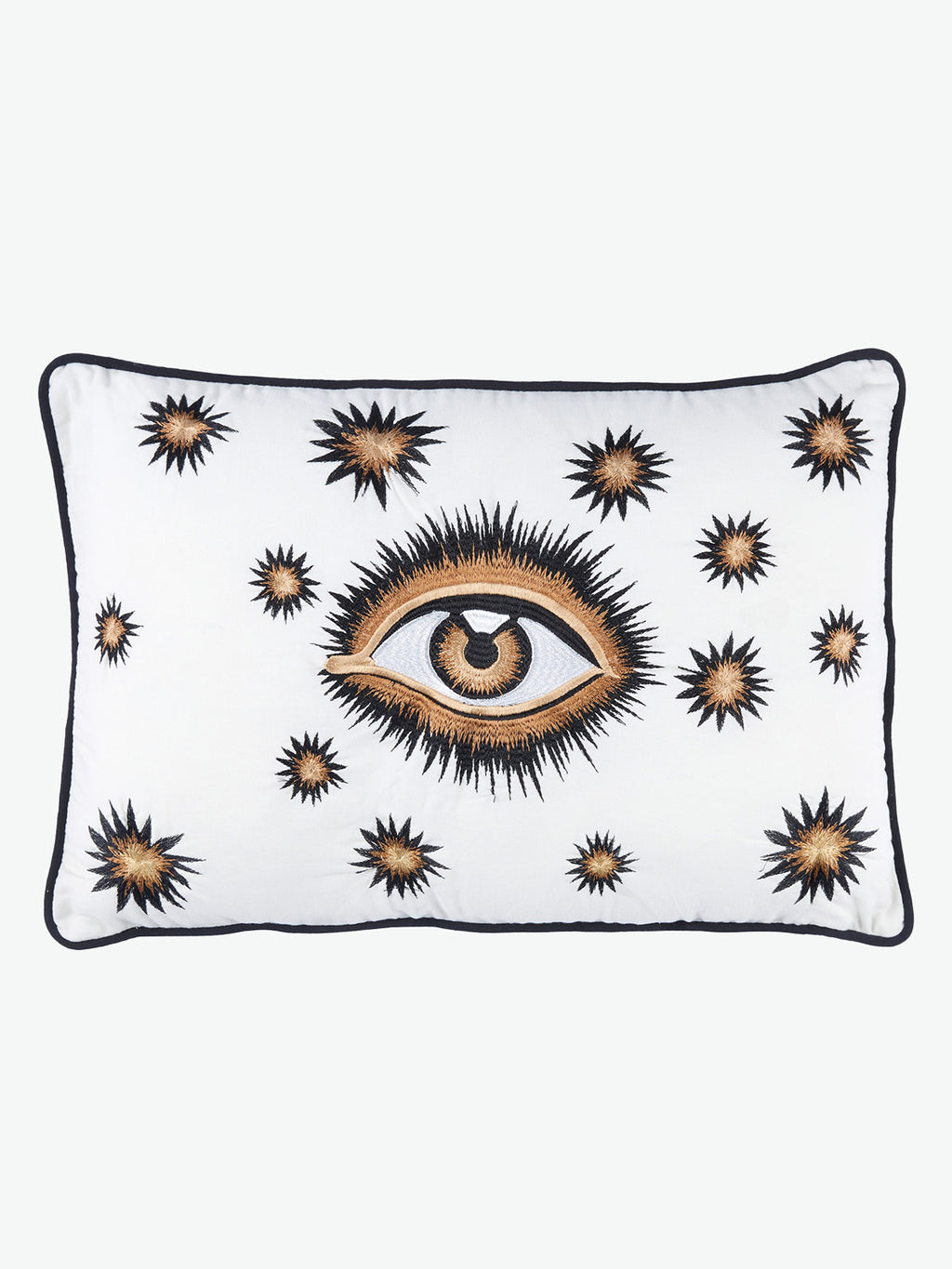 Les Ottomans Eye Hand-Embroidered Cushion