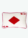 Les Ottomans Playing Card Ace Hand-Embroidered Cushion