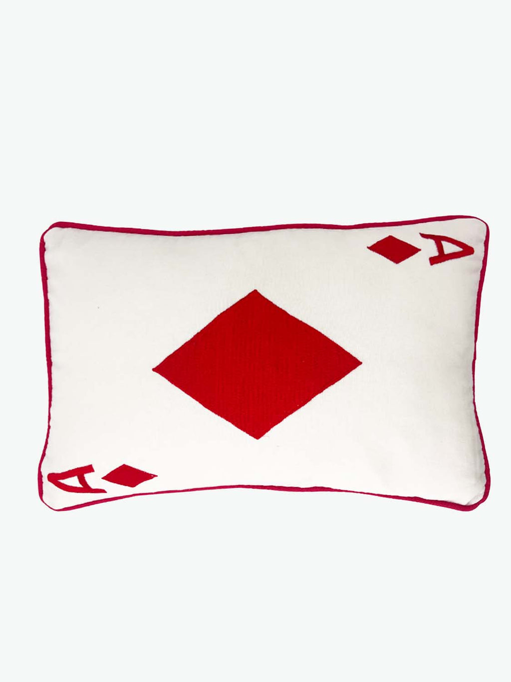 Les Ottomans Playing Card Ace Hand-Embroidered Cushion