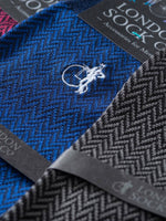 London Sock Co Bond St. Herringbone Socks Herringbone Grey
