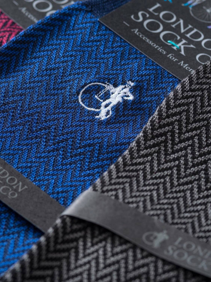 London Sock Co Bond St. Herringbone Socks Herringbone Grey