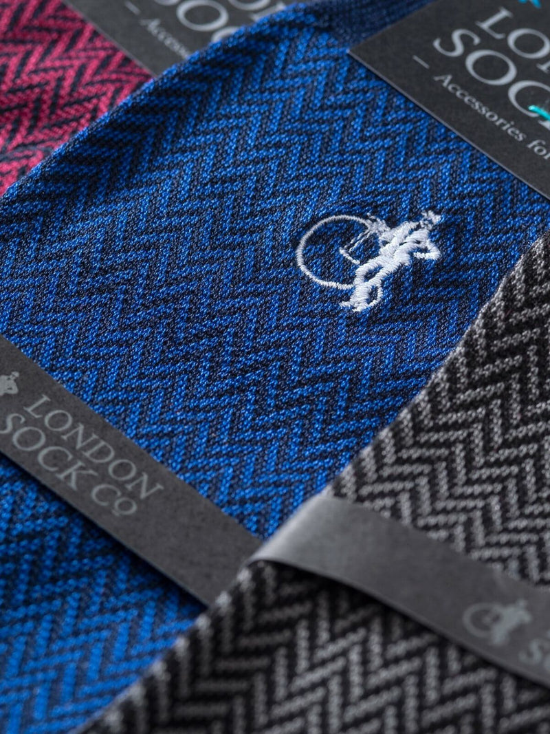 London Sock Co Bond St. Herringbone Socks Herringbone Pink