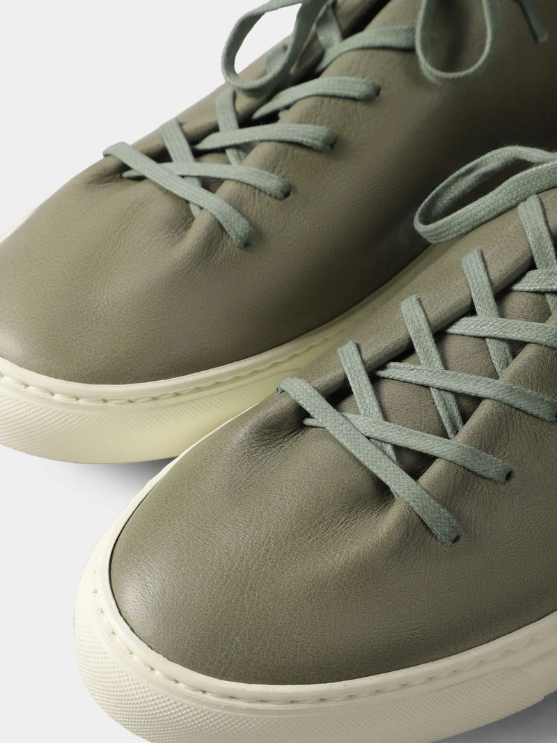 Officine Creative Leggera 001 Khaki Leather Low Top Sneakers