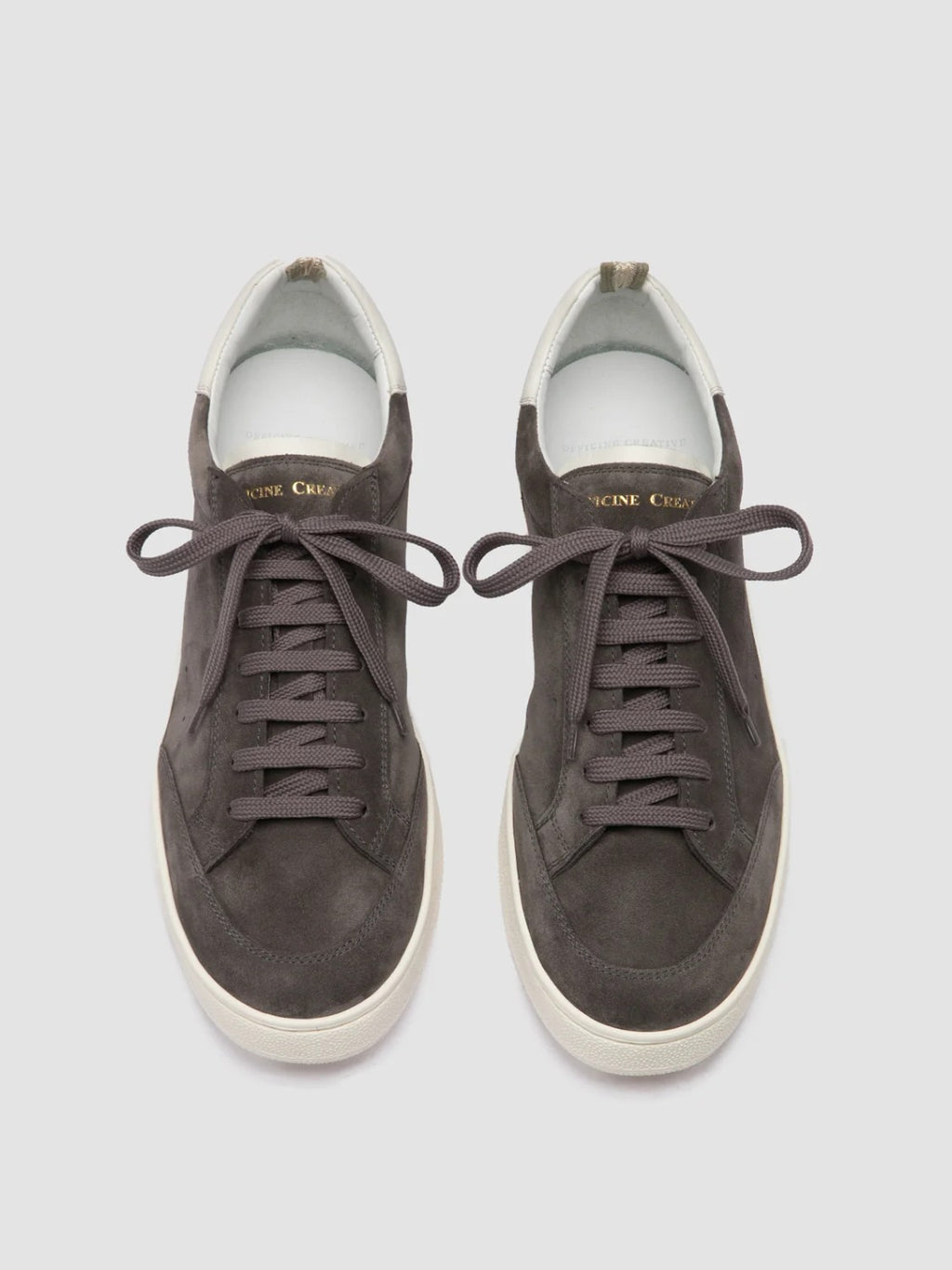 Officine Creative The Dime 001 Grey Suede Low Top Sneakers