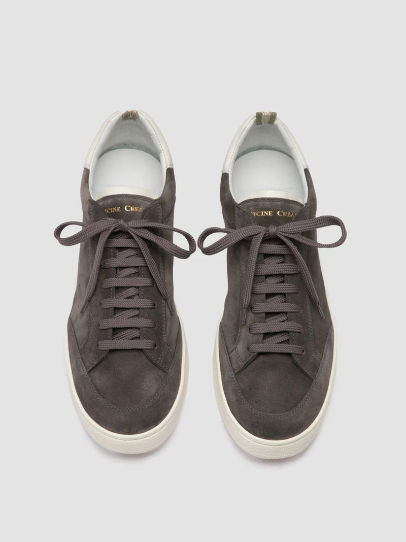 Officine Creative The Dime 001 Grey Suede Low Top Sneakers