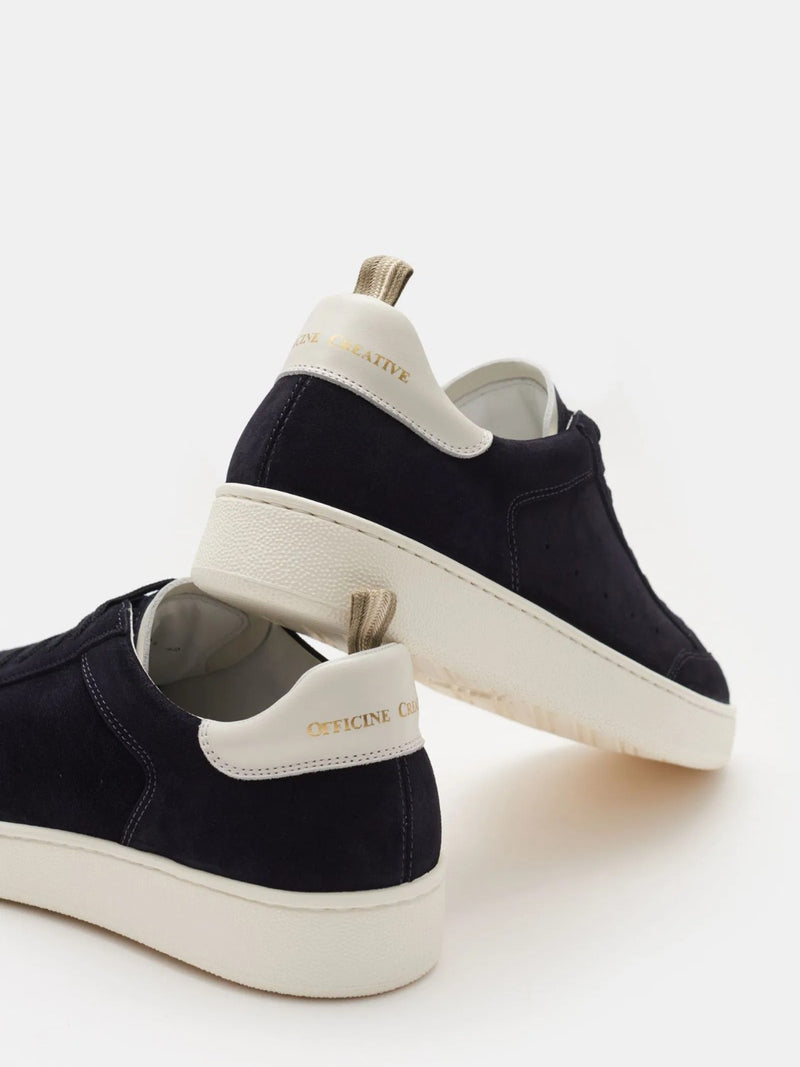 Officine Creative The Dime 001 Navy Suede Low Top Sneakers