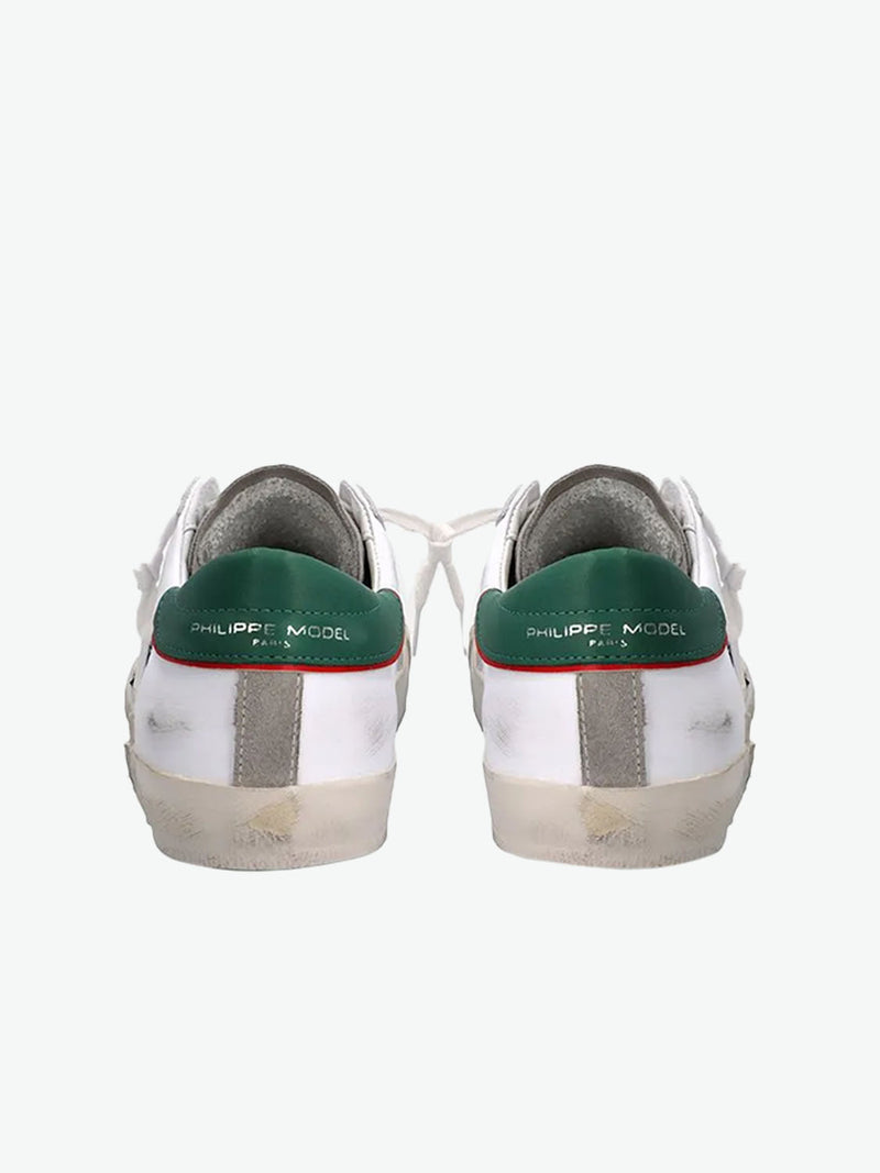 Philippe Model PRSX Sneakers Low Men White and Military Green