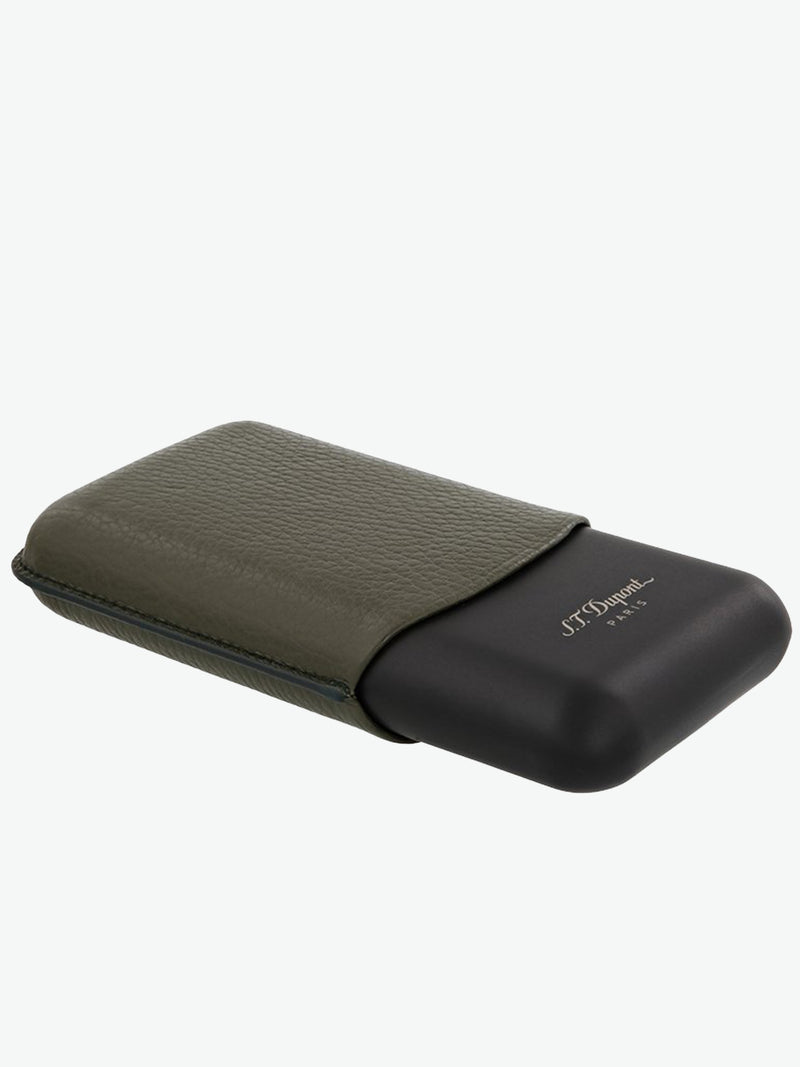 S.T. Dupont Triple Cigar Case Khaki Mat