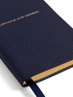 Smythson Telephone And Address Chelsea Book in Panama Navy