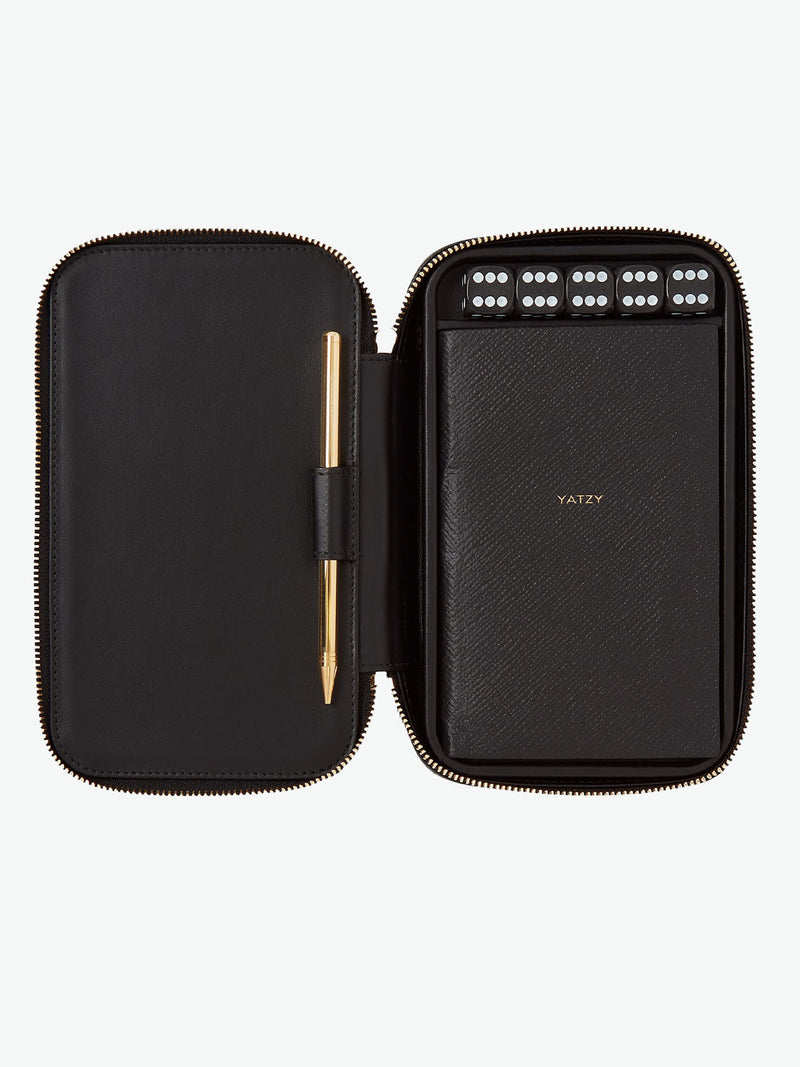 Smythson Yatzy Set in Panama Black