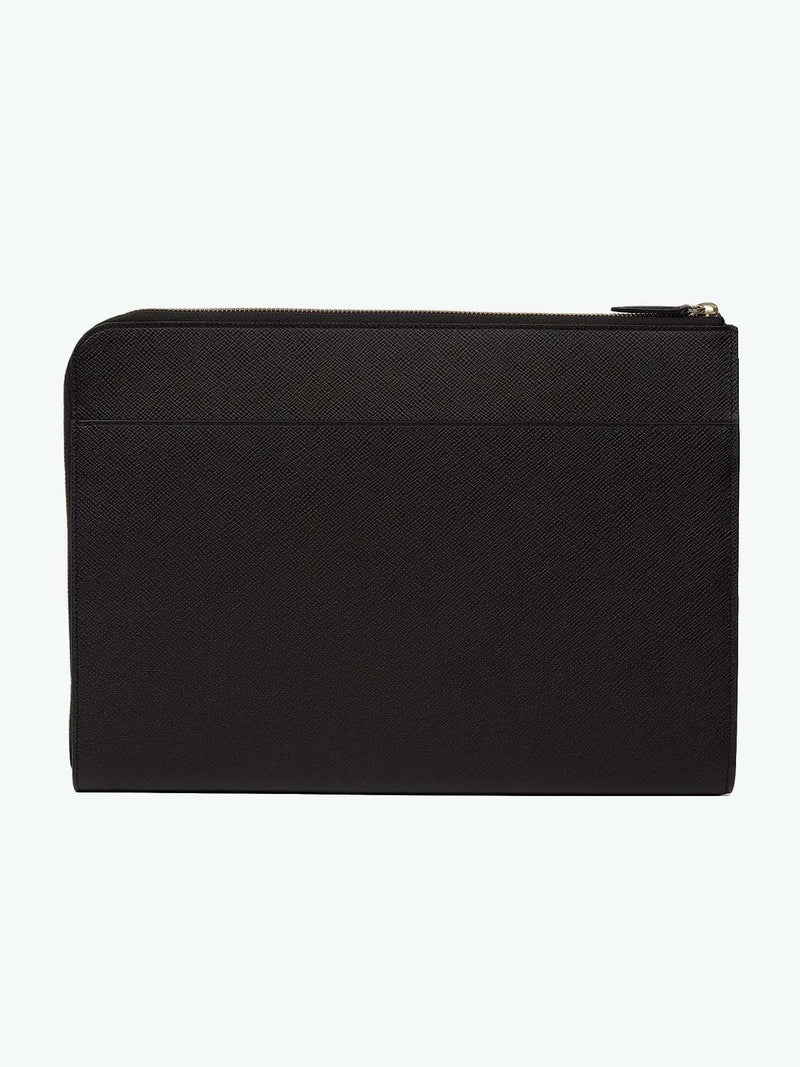 Smythson Laptop Case in Panama Black