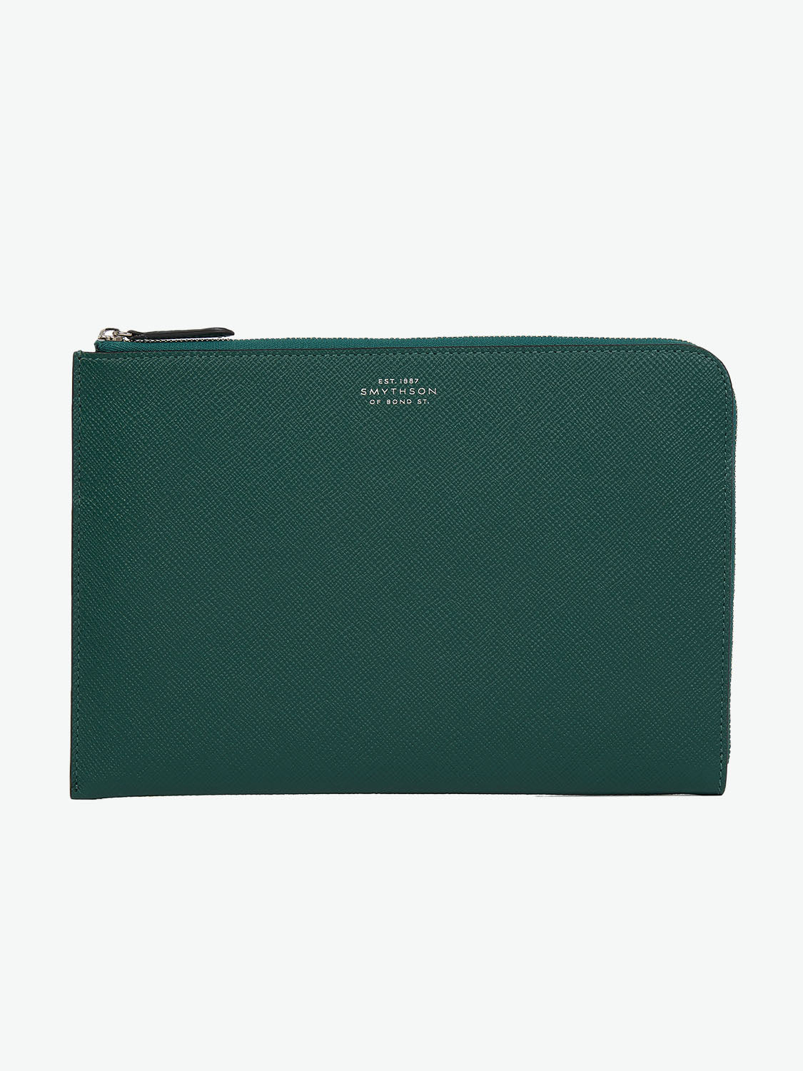 Smythson Slim Pouch in Panama Forest