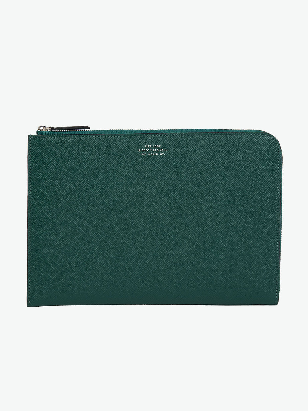 Smythson Slim Pouch in Panama Forest