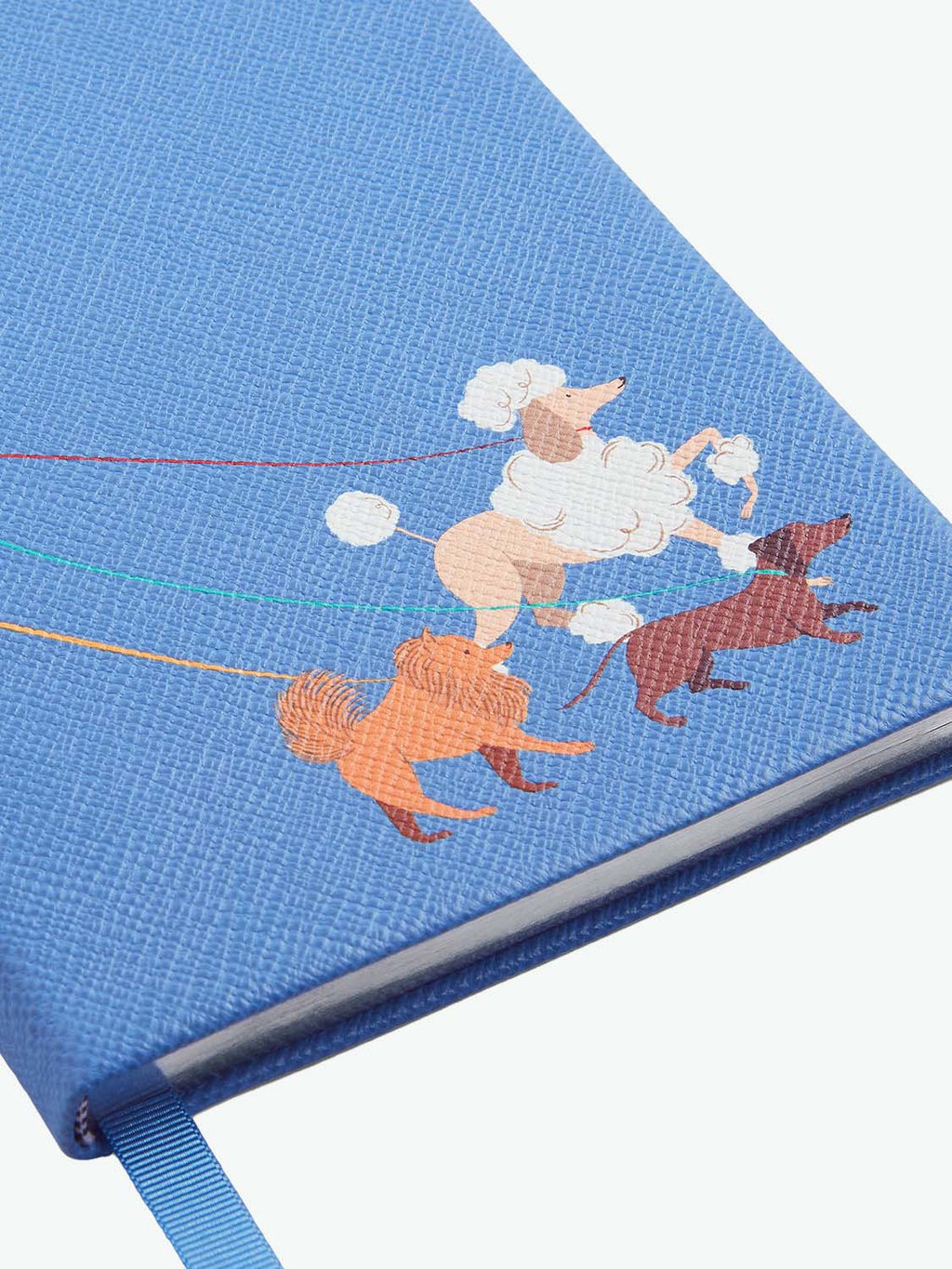 Smythson Dogs Soho Notebook in Panama Nile Blue